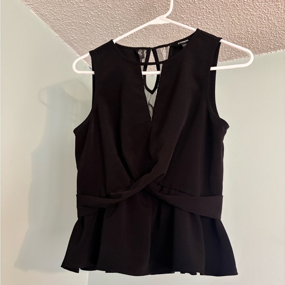 Express Black Sleeveless Blouse